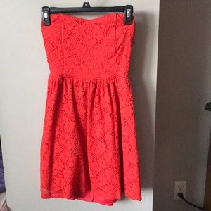 Strapless Red Sundress
